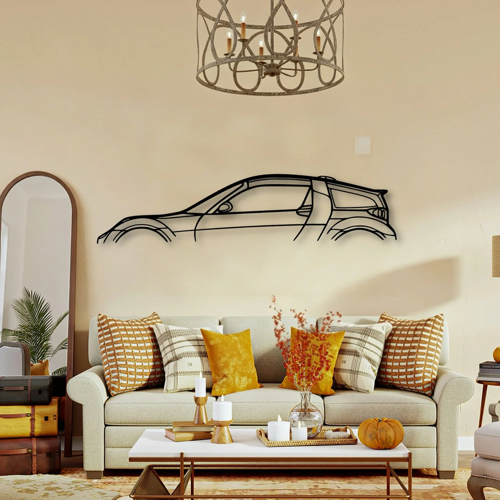 Smart Coupe B Edition 2002 Classic Silhouette Metal Wall Art - Tinvibe