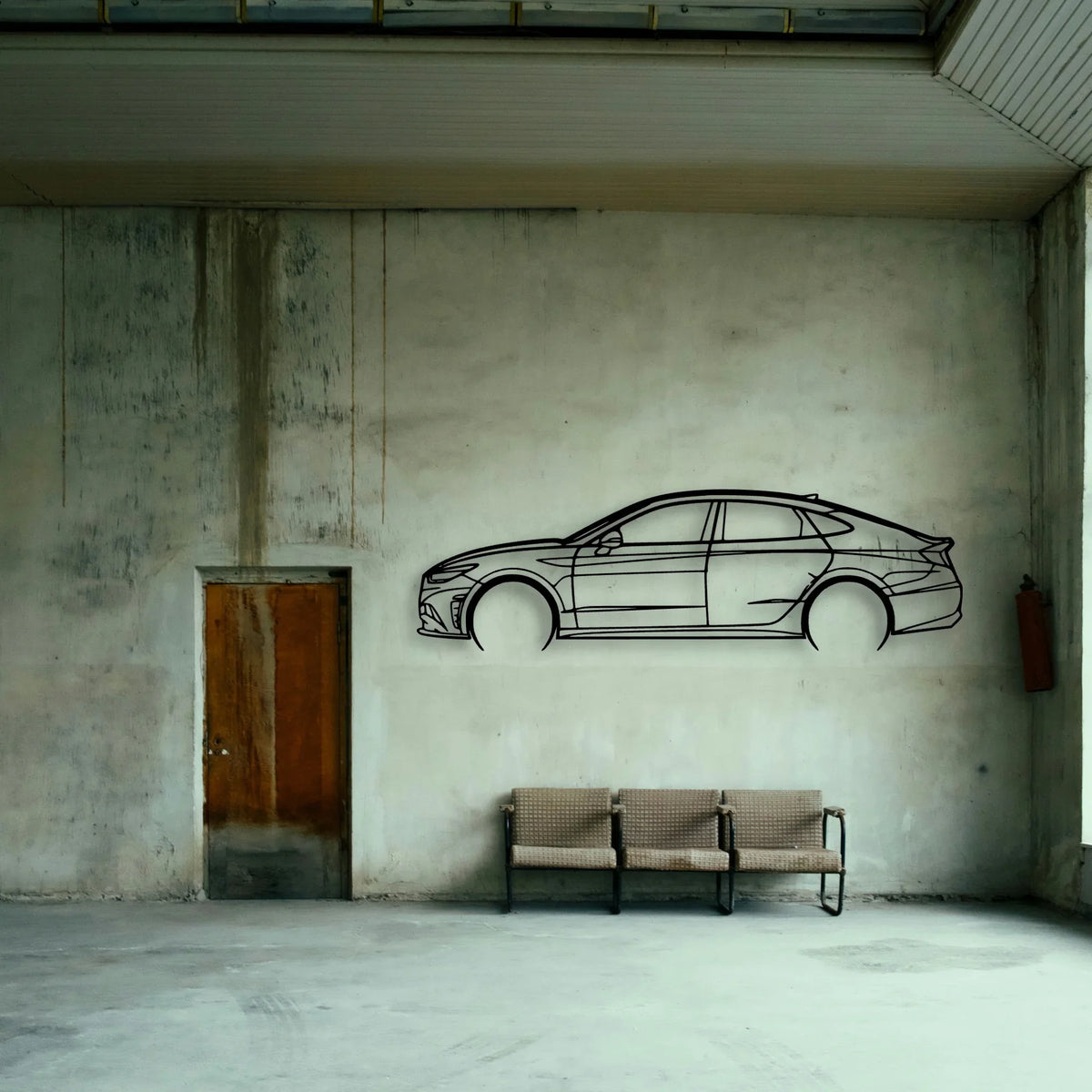 Sonata 2022 Classic Silhouette Metal Wall Art - Tinvibe