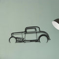 Street ROD 1932 Classic Silhouette Metal Wall Art - Tinvibe