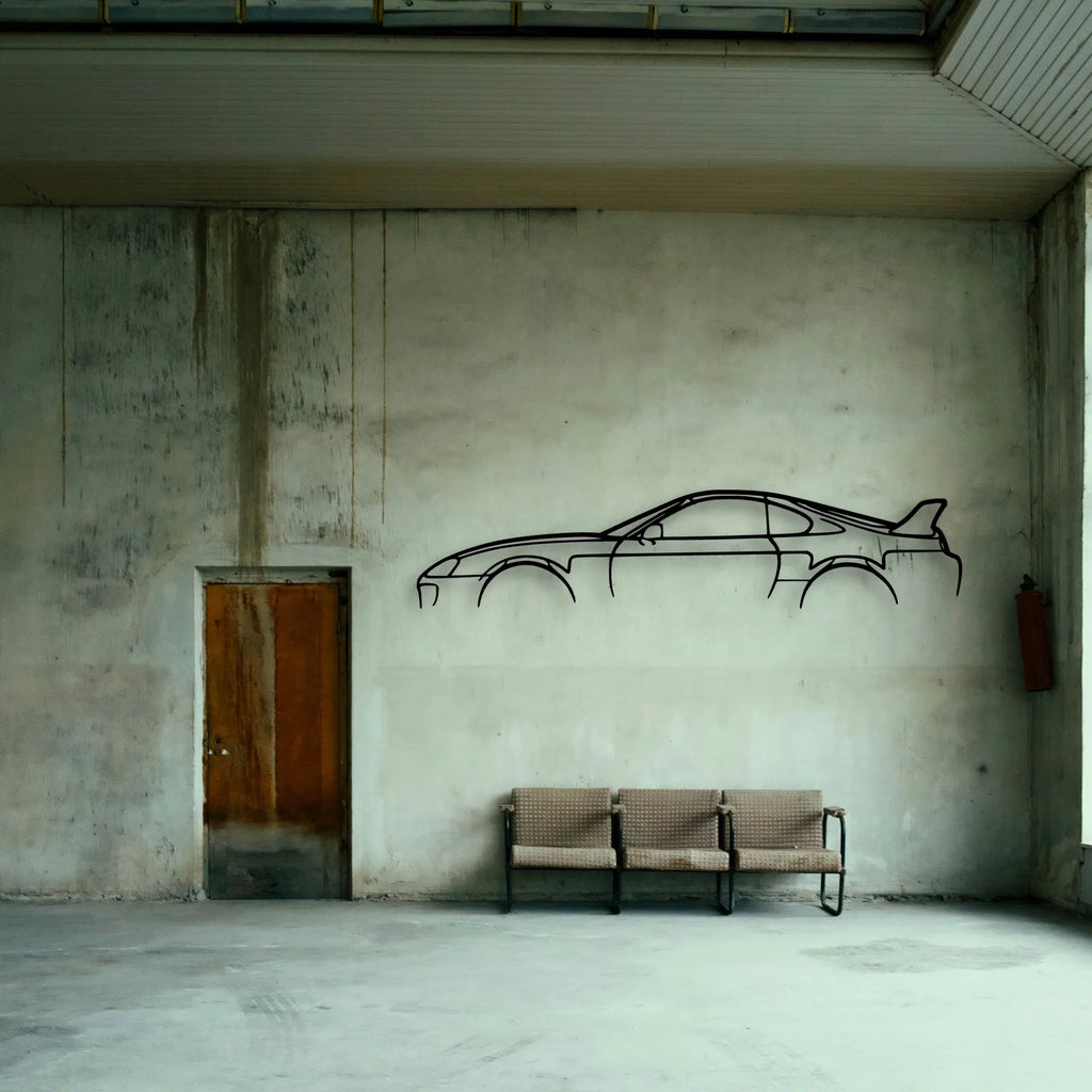 Supra MK4 Classic Silhouette Metal Wall Art - Tinvibe