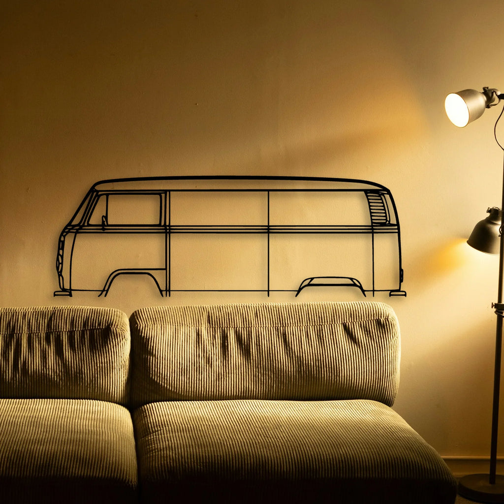 T2 BUS 1977 Classic Silhouette Metal Wall Art - Tinvibe