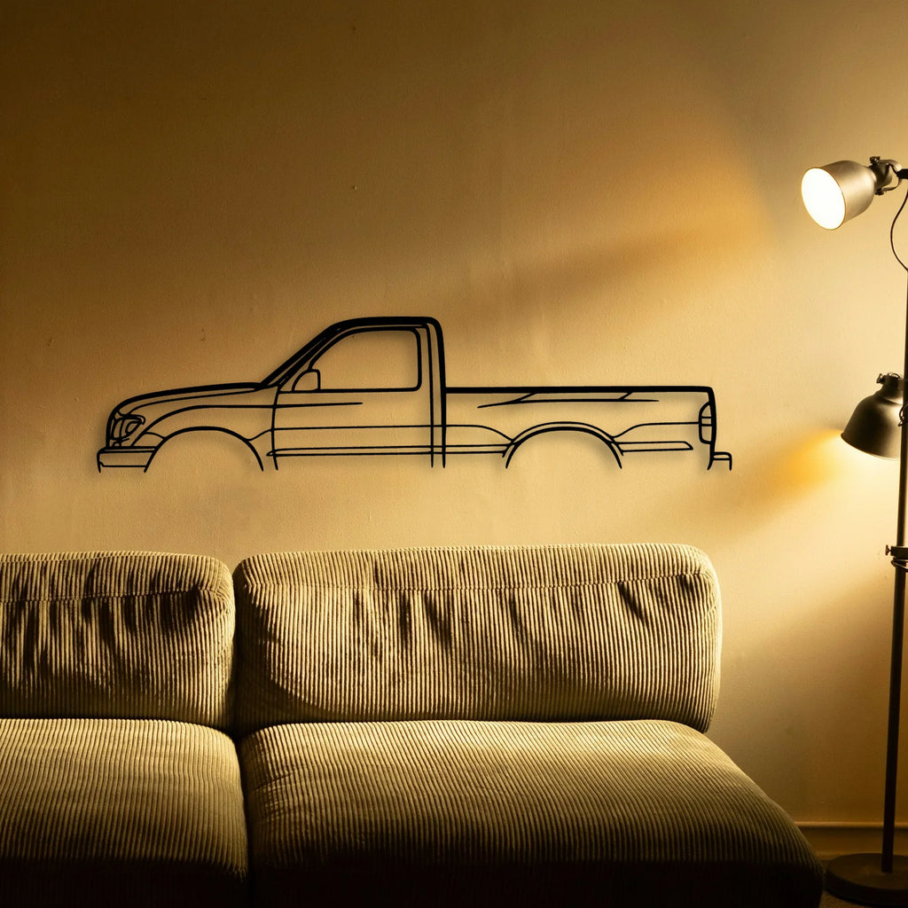 Tacoma 2002 Classic Silhouette Metal Wall Art - Tinvibe