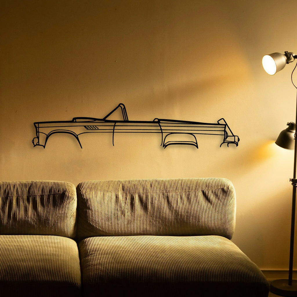 Thunderbird 1955 Classic Silhouette Metal Wall Art - Tinvibe