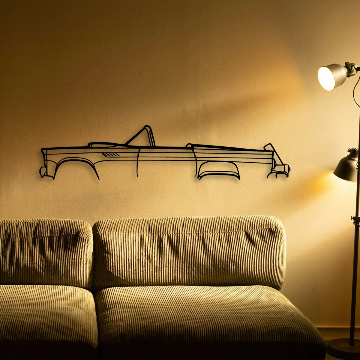 Thunderbird 1955 Classic Silhouette Metal Wall Art - Tinvibe