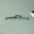 Thunderbird 1957 Classic Silhouette Metal Wall Art - Tinvibe