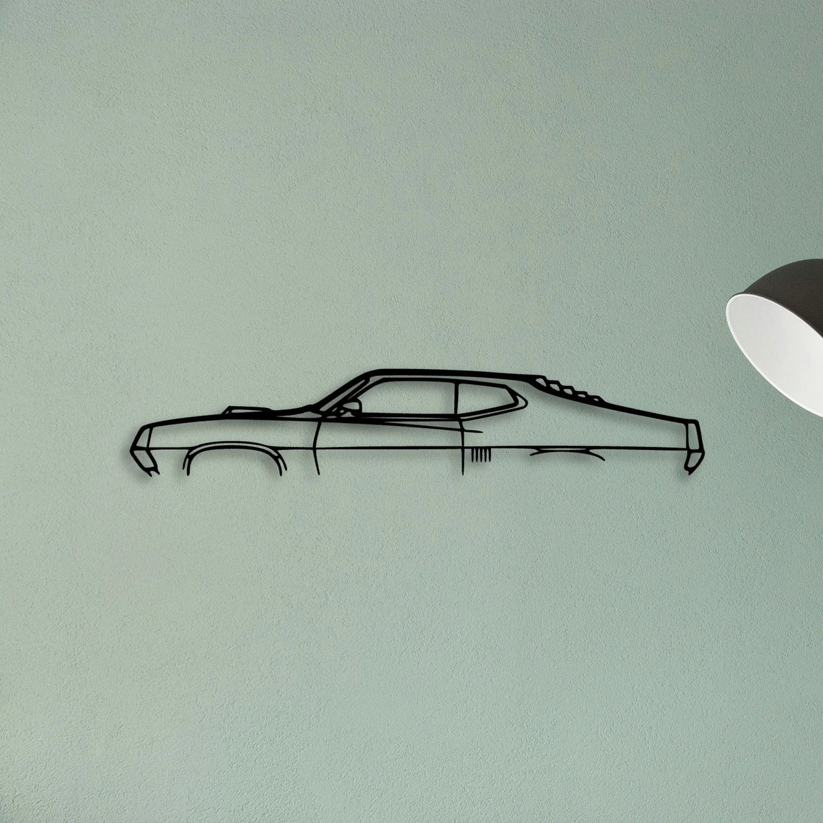 Torino GT 1970 Classic Silhouette Metal Wall Art - Tinvibe
