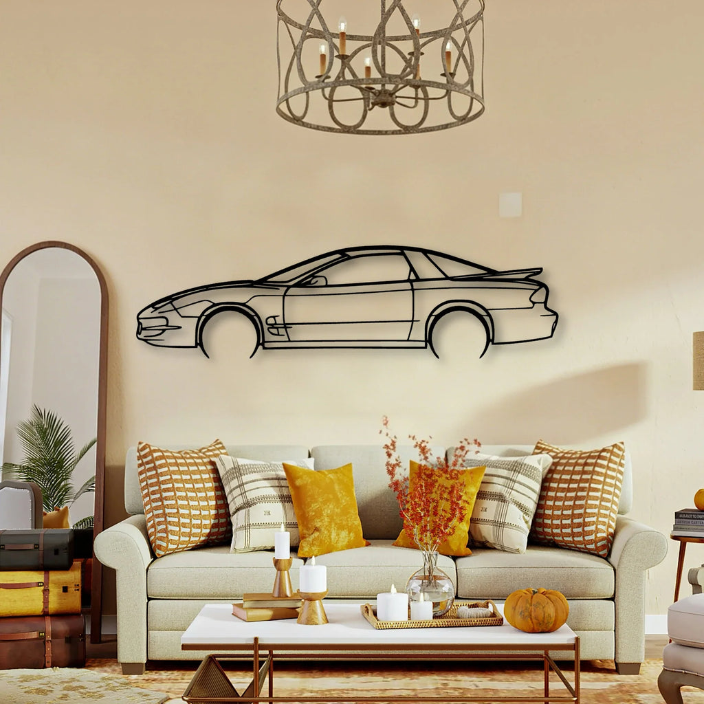 Trans AM 1998 Classic Silhouette Metal Wall Art - Tinvibe