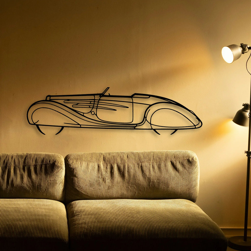 Type 57C 1939 Classic Silhouette Metal Wall Art - Tinvibe