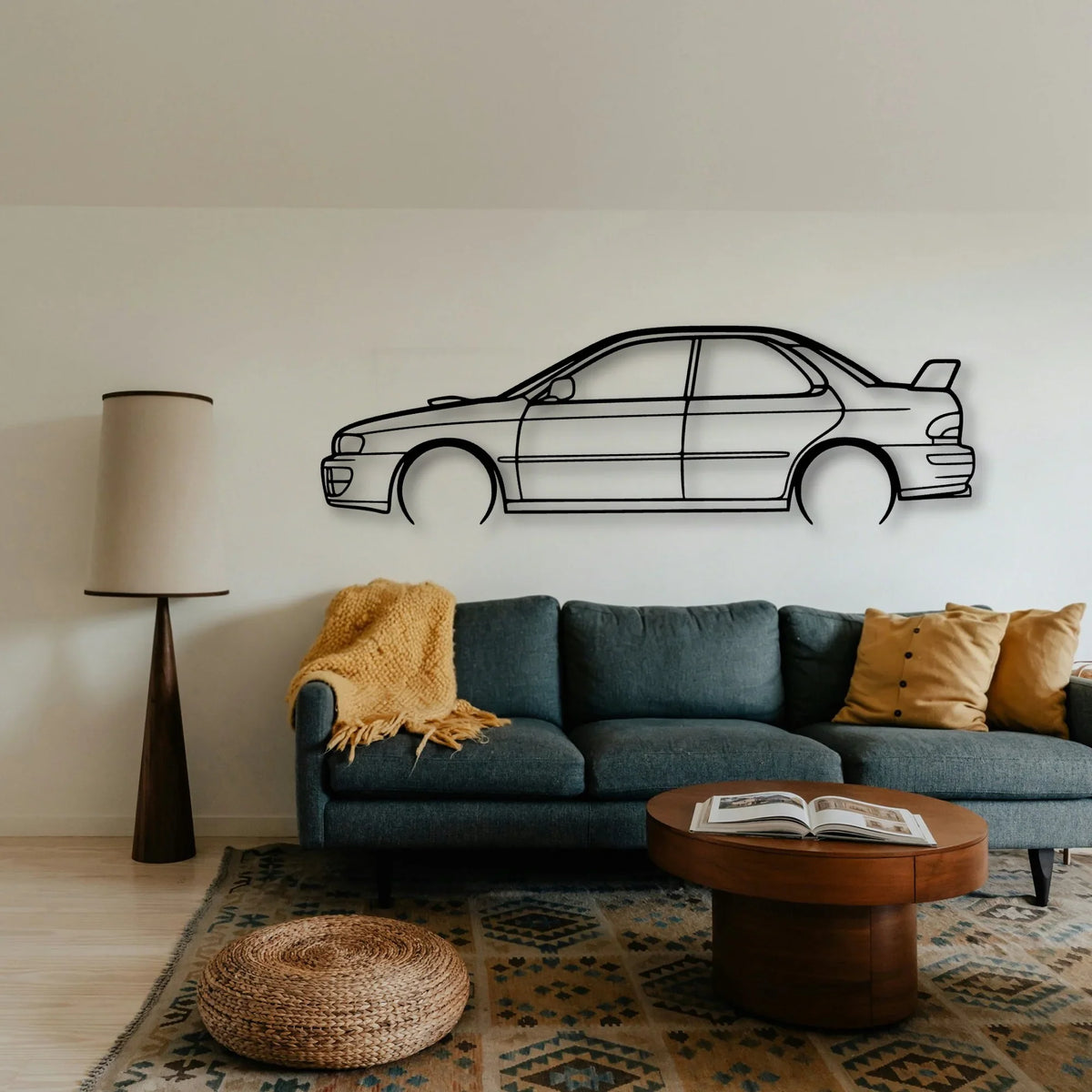 WRX Impreza 1999 Classic Silhouette Metal Wall Art - Tinvibe