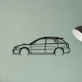 WRX STI 2002 Wagon Classic Silhouette Metal Wall Art - Tinvibe
