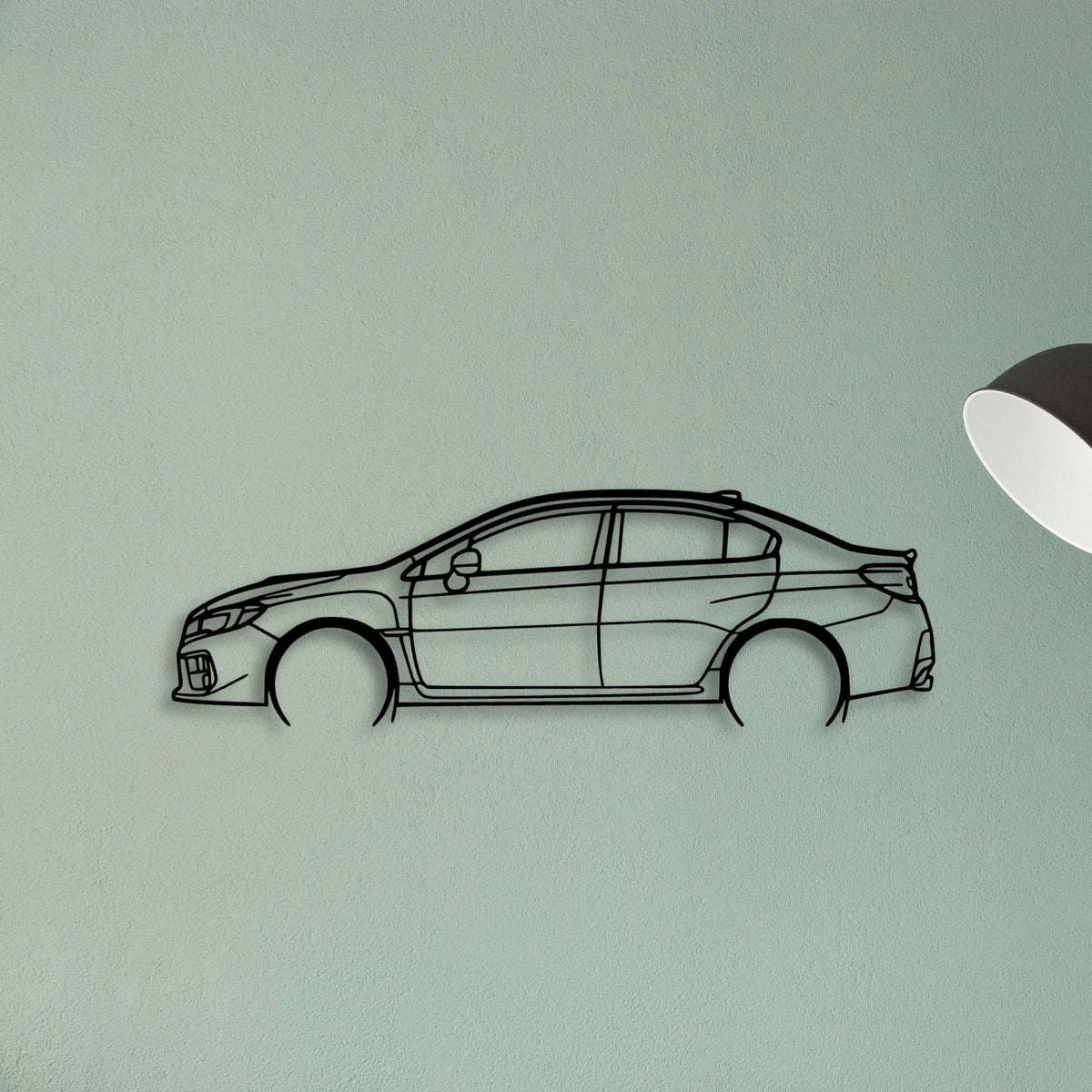 WRX STI 2018 2 Classic Silhouette Metal Wall Art - Tinvibe