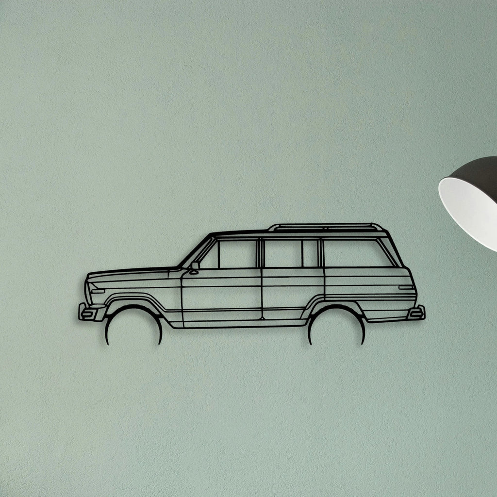 Wagoneer 1986 Classic Silhouette Metal Wall Art - Tinvibe