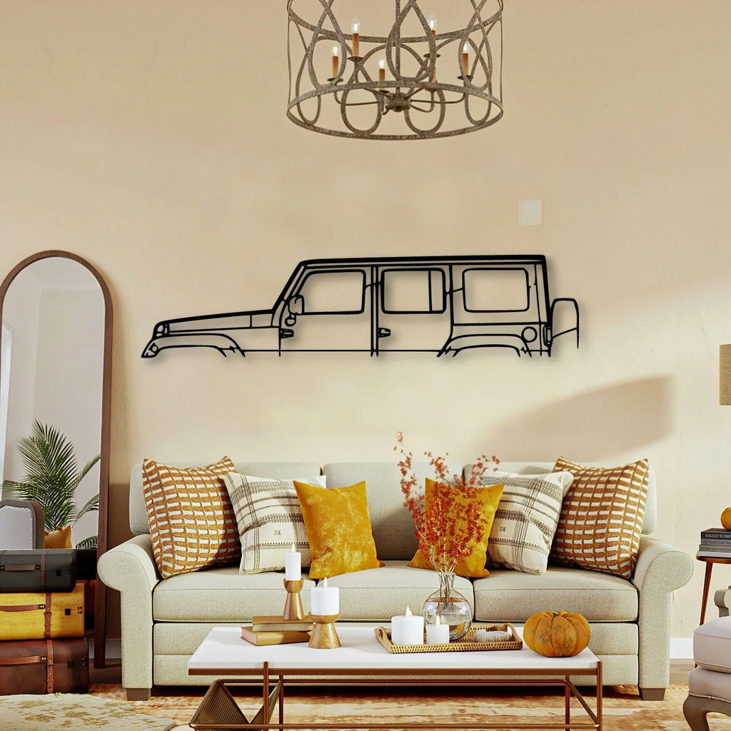 Wrangler 2016 Classic Silhouette Metal Wall Art - Tinvibe