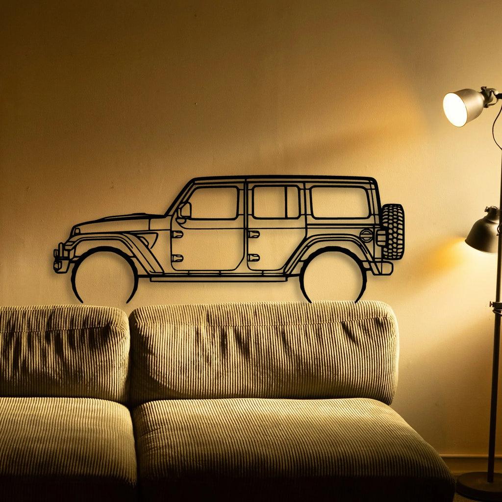 Wrangler 392 XR Classic Silhouette Metal Wall Art - Tinvibe