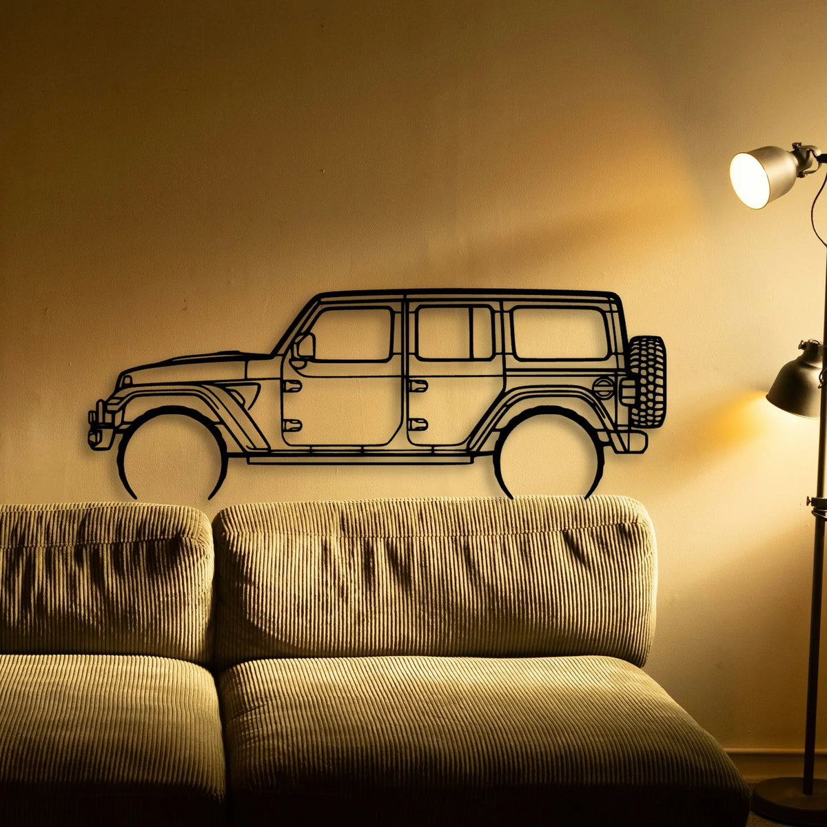 Wrangler 392 XR Classic Silhouette Metal Wall Art - Tinvibe