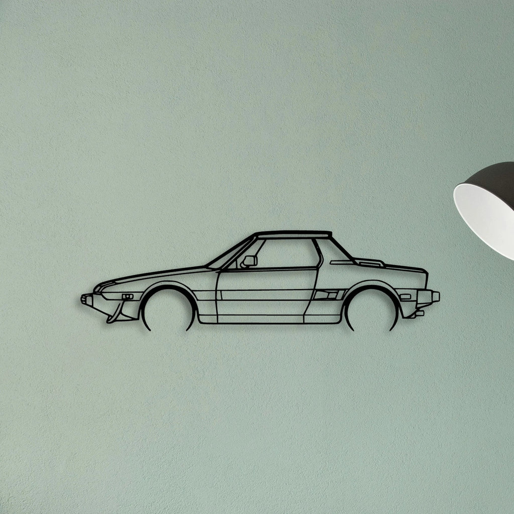 X1 9 Bertone 1987 Classic Silhouette Metal Wall Art - Tinvibe