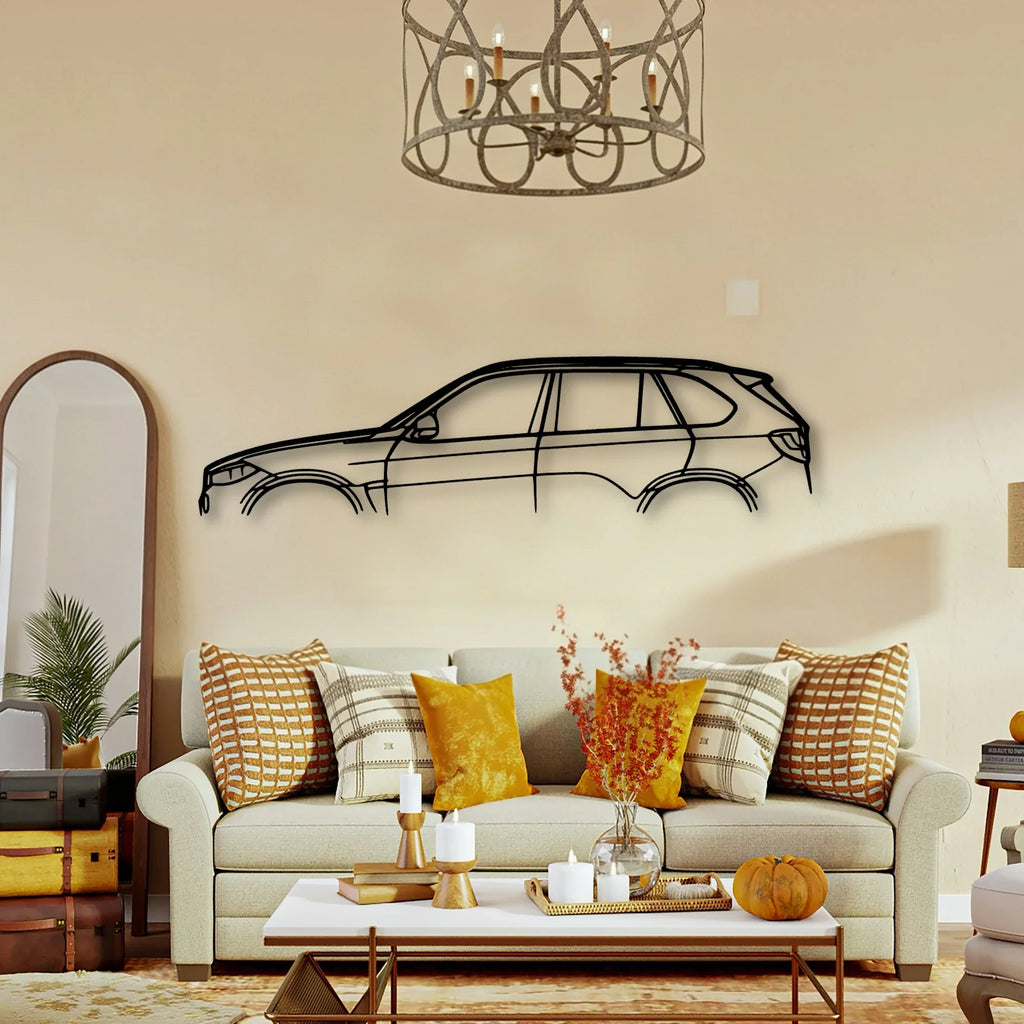 X5 2018 Classic Silhouette Metal Wall Art - Tinvibe