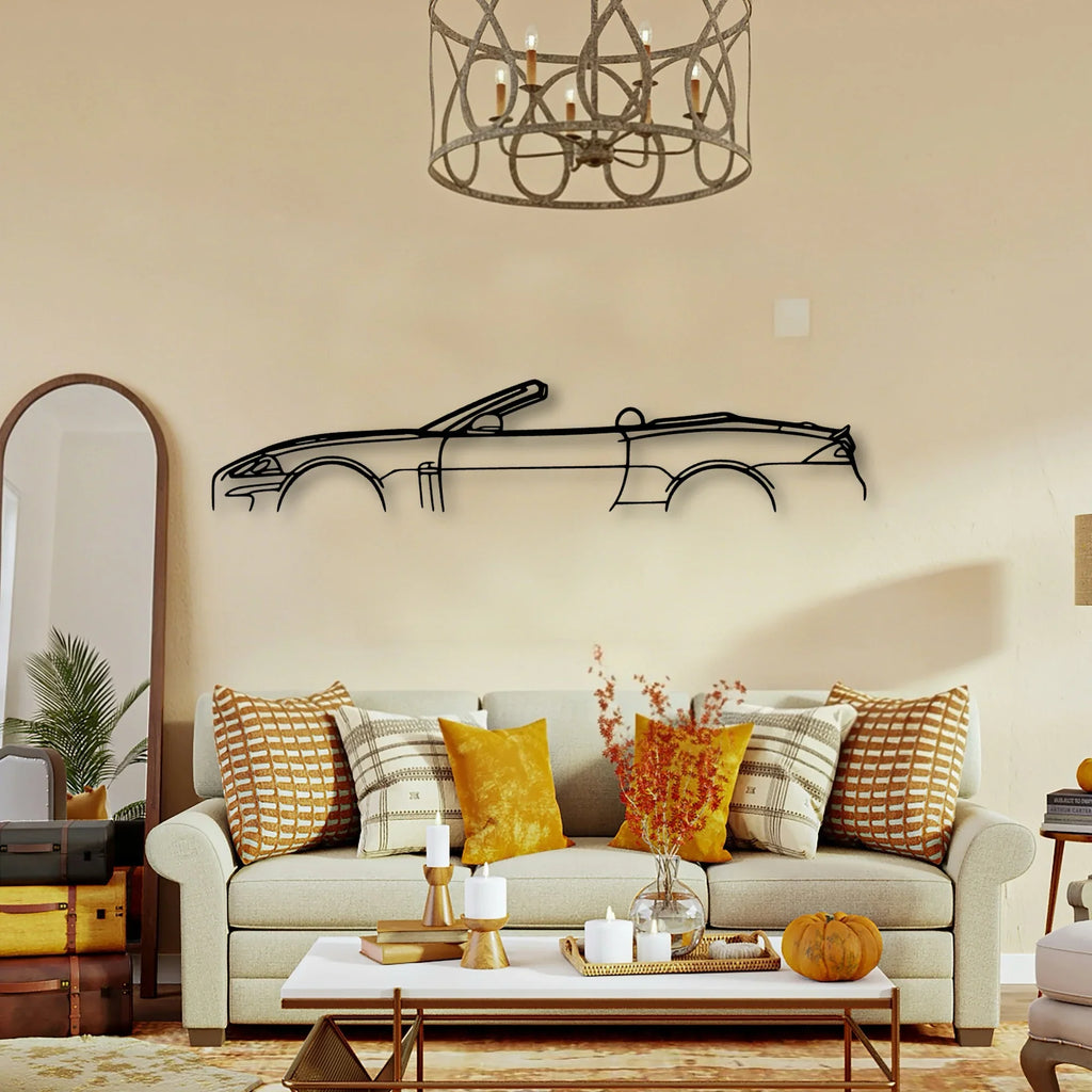 XKR Convertible 2011 Classic Silhouette Metal Wall Art - Tinvibe