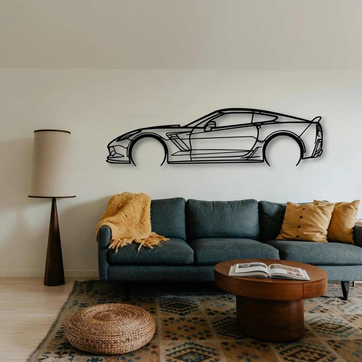 Z06 2LZ 2016 Classic Silhouette Metal Wall Art - Tinvibe