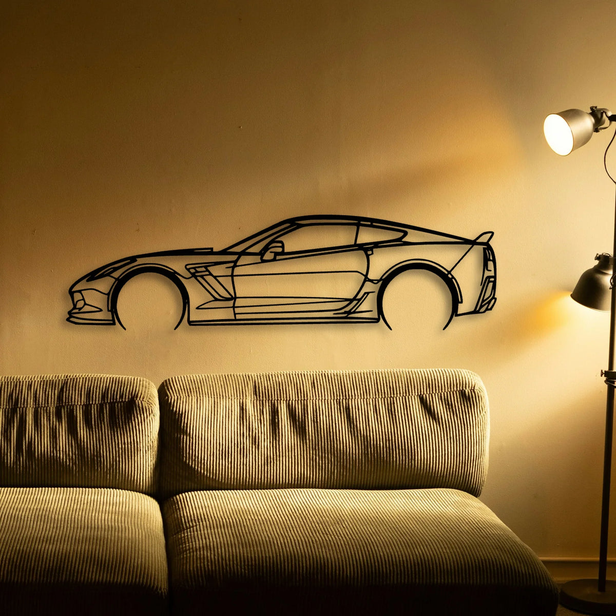 Z06 2LZ 2016 Classic Silhouette Metal Wall Art - Tinvibe