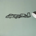 A10 Thunderbolt 2 Classic Aircraft Silhouette Metal Wall Art - Tinvibe