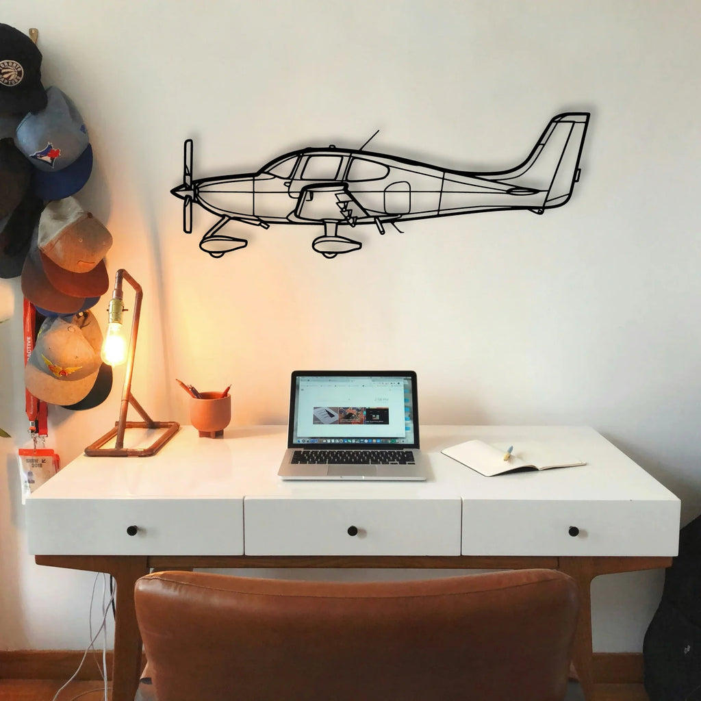 A23 24 Musketeer 2 Classic Aircraft Silhouette Metal Wall Art - Tinvibe