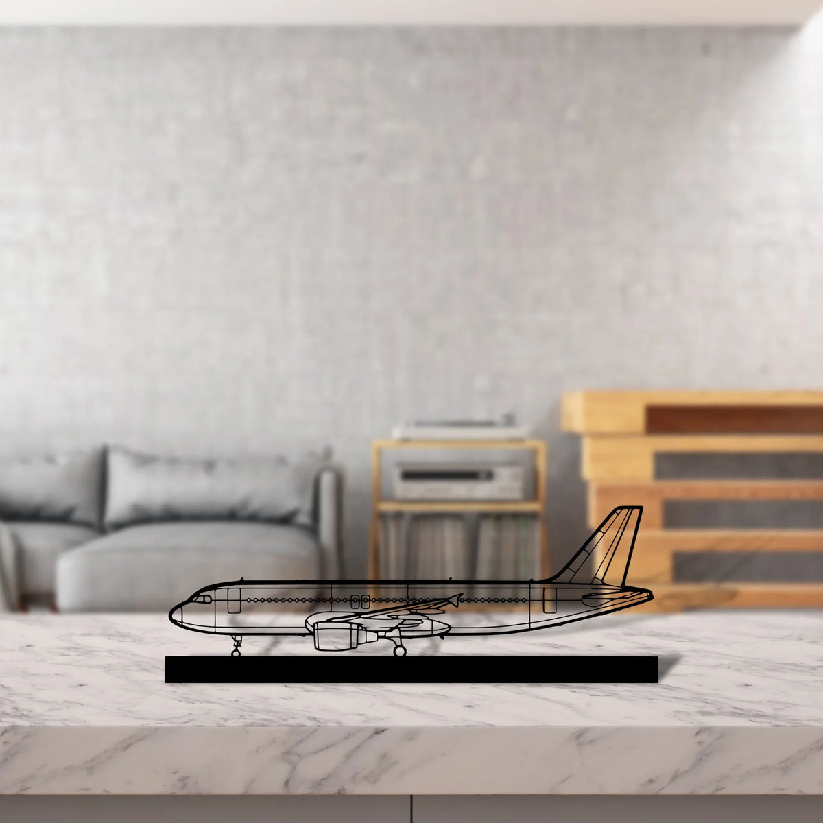 a320-cfm56-2 Silhouette Metal Art Stand - Tinvibe