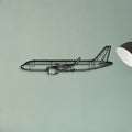 A320NEO 2 Classic Aircraft Silhouette Metal Wall Art - Tinvibe