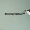 A340 600 2 Classic Aircraft Silhouette Metal Wall Art - Tinvibe