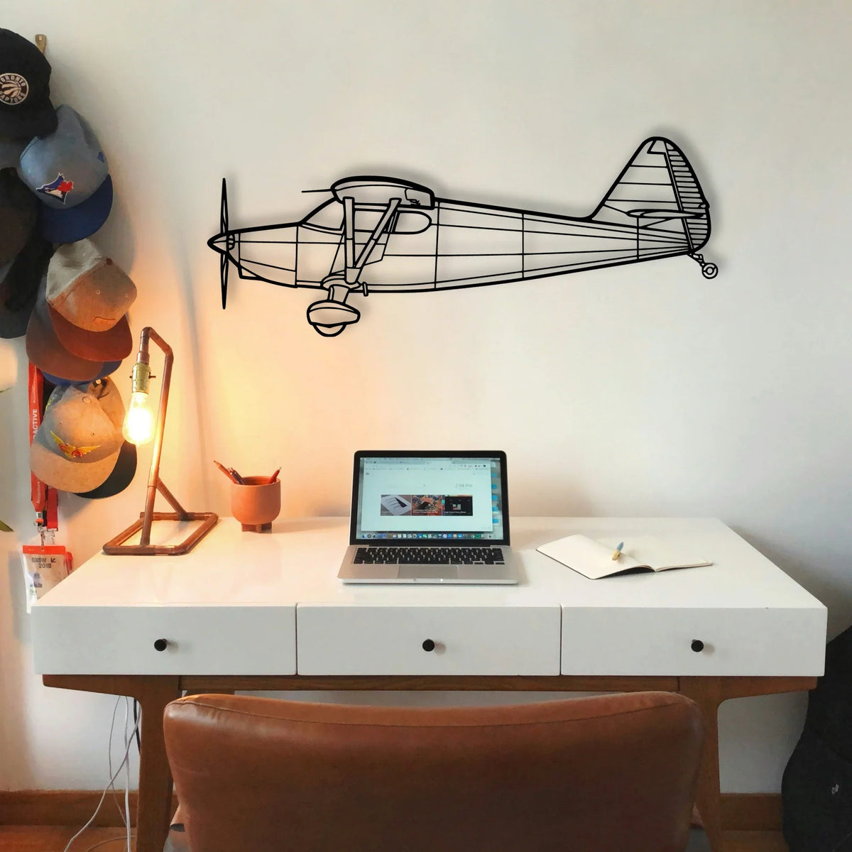 A350 3 Classic Aircraft Silhouette Metal Wall Art - Tinvibe