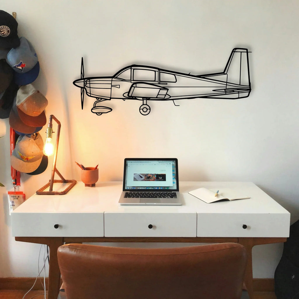 Aa 5 Classic Aircraft Silhouette Metal Wall Art - Tinvibe