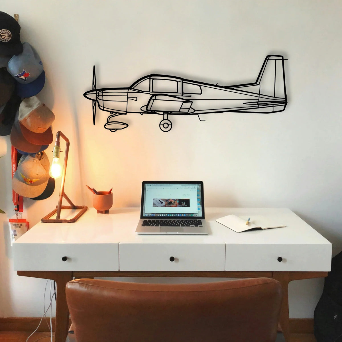 Aa 5 Classic Aircraft Silhouette Metal Wall Art - Tinvibe