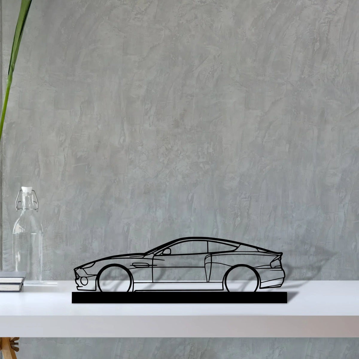 aston-vanquish-v12-2003 Silhouette Metal Art Stand - Tinvibe