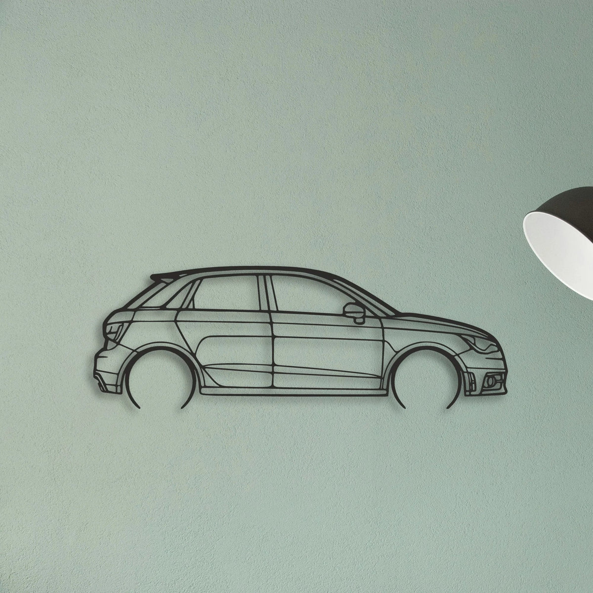 Audi A1 Classic Silhouette Metal Wall Art - Tinvibe