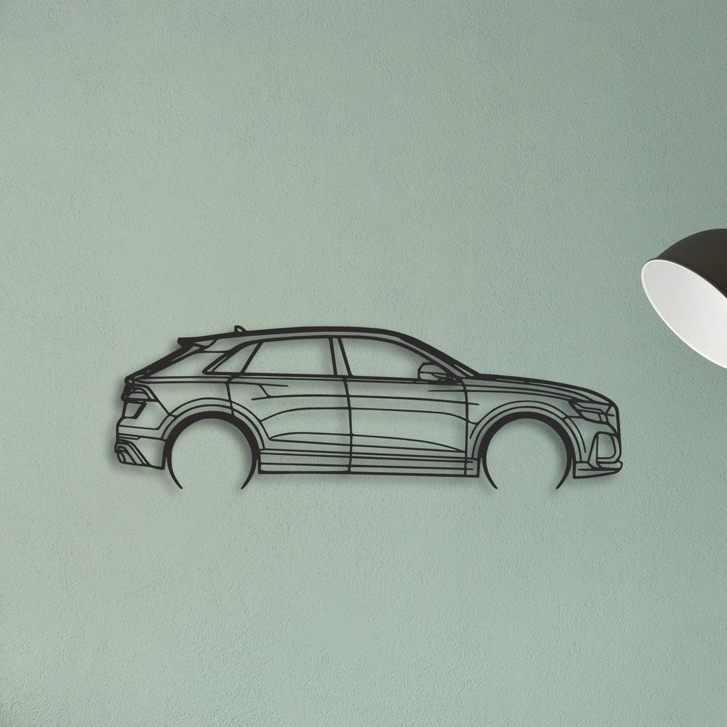 Audi Q8 Classic Silhouette Metal Wall Art - Tinvibe