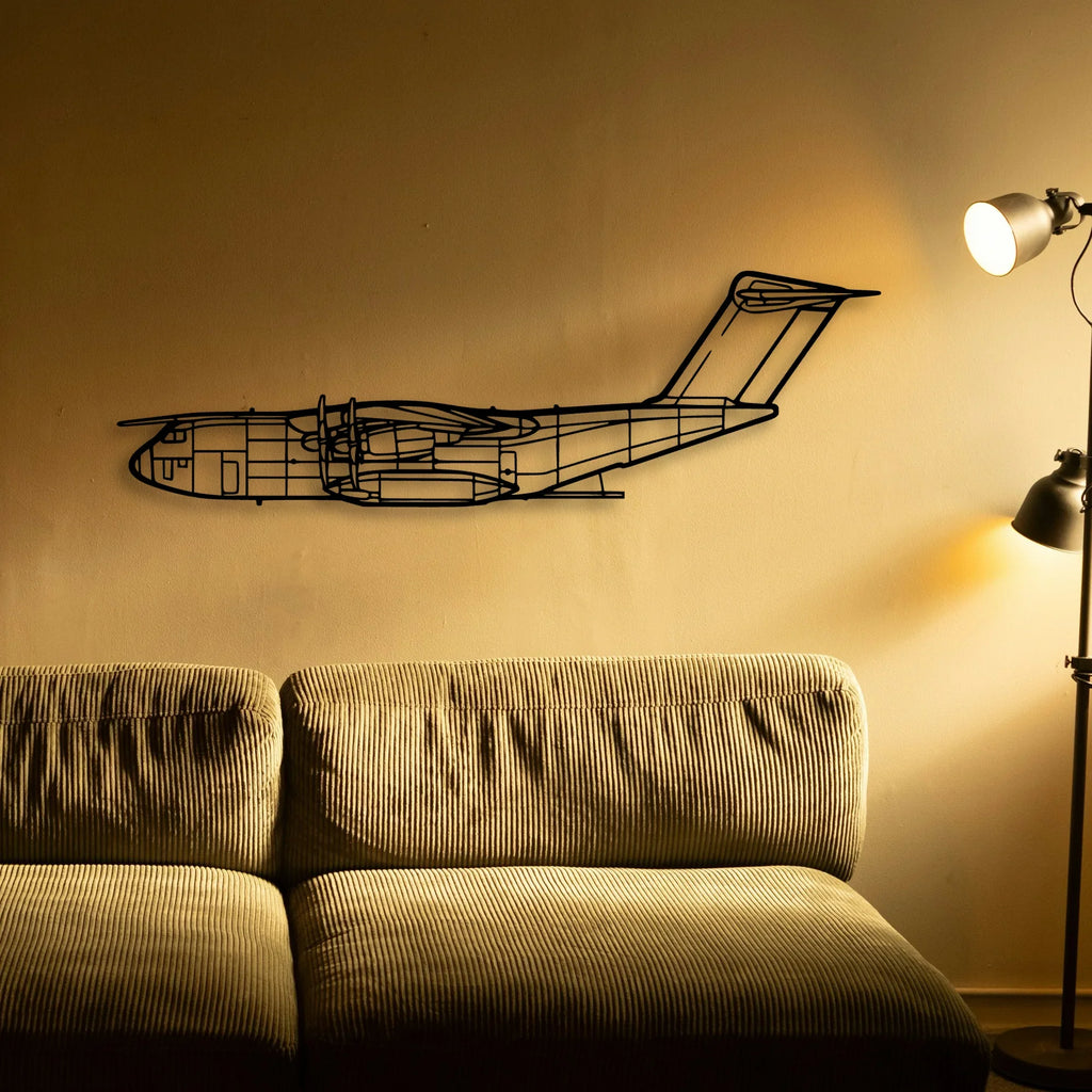 B737 300 2 Classic Aircraft Silhouette Metal Wall Art - Tinvibe