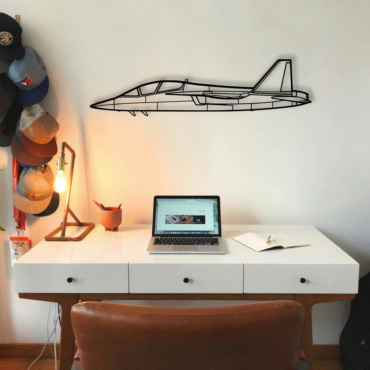 Baron G58 Classic Aircraft Silhouette Metal Wall Art - Tinvibe