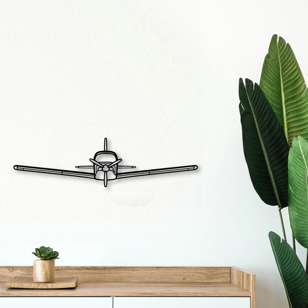 Bellanca Champion 7ECA 2 Classic Aircraft Silhouette Metal Wall Art - Tinvibe