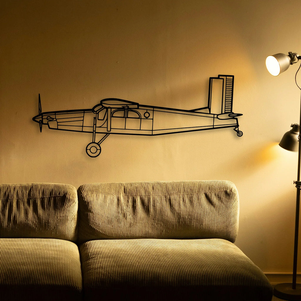 Bellanca Champion 7ECA Classic Aircraft Silhouette Metal Wall Art - Tinvibe