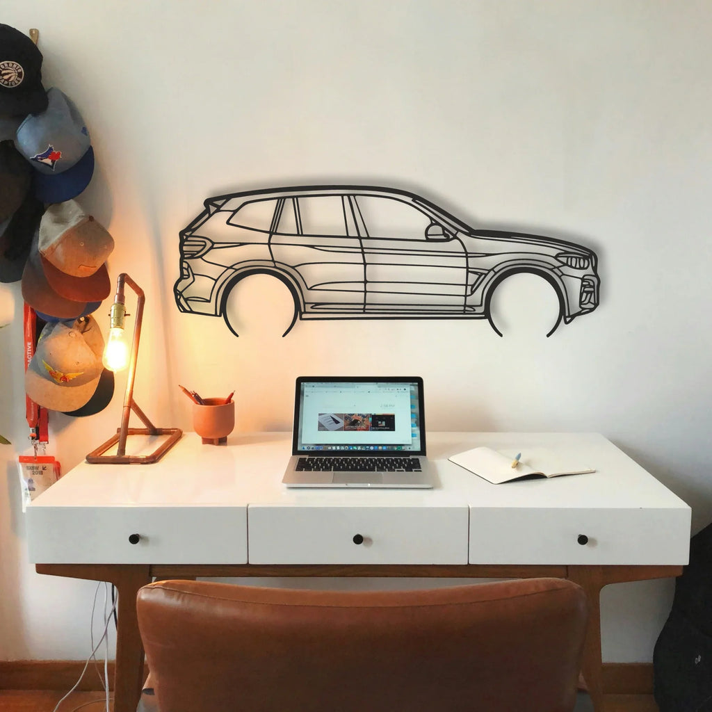 BMW X3 Classic Silhouette Metal Wall Art - Tinvibe