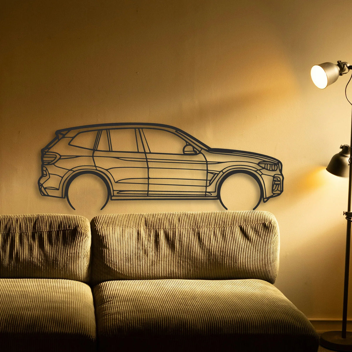 BMW X3 Classic Silhouette Metal Wall Art - Tinvibe