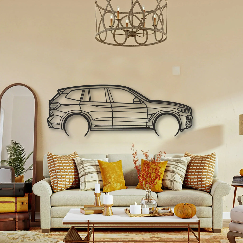 BMW X3 Classic Silhouette Metal Wall Art - Tinvibe