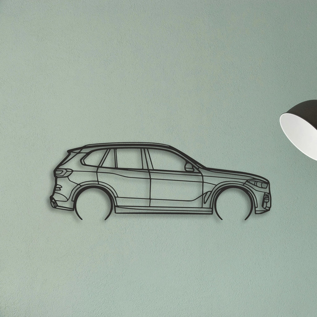 BMW X5 Classic Silhouette Metal Wall Art - Tinvibe