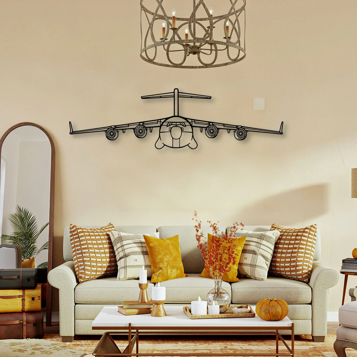 Boeing C17 Classic Aircraft Silhouette Metal Wall Art - Tinvibe
