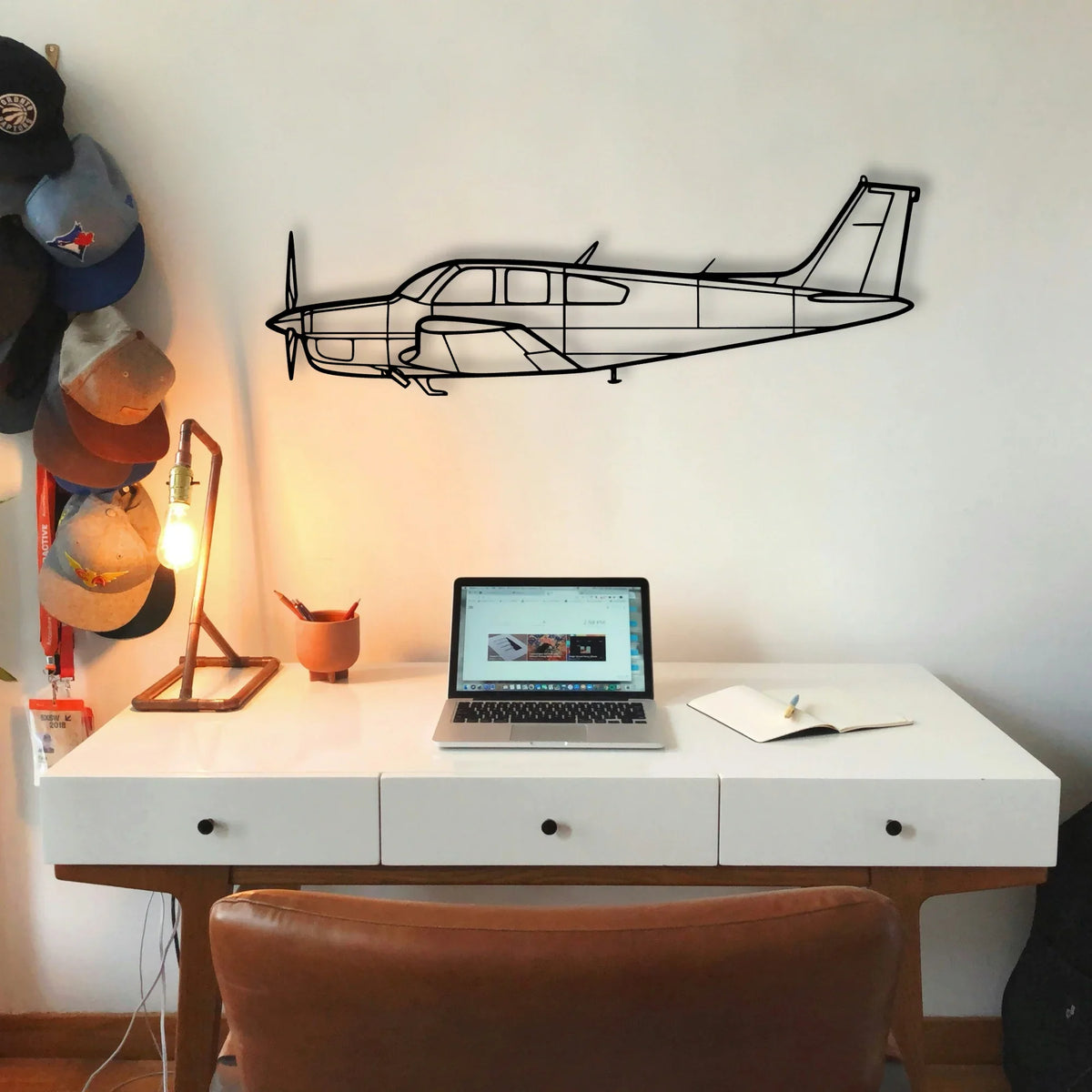 Bonanza F33A Classic Aircraft Silhouette Metal Wall Art - Tinvibe