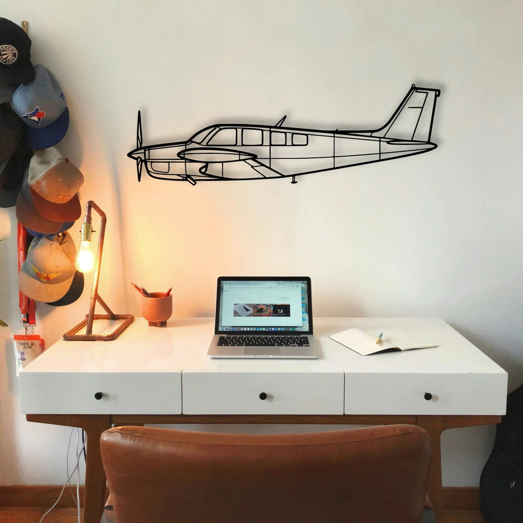 Bonanza F35 Classic Aircraft Silhouette Metal Wall Art - Tinvibe