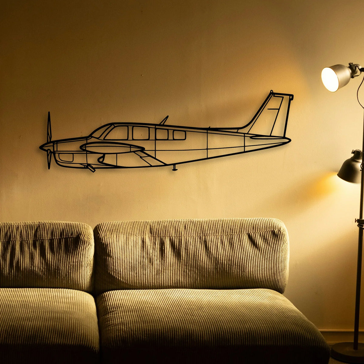 Bonanza F35 Classic Aircraft Silhouette Metal Wall Art - Tinvibe