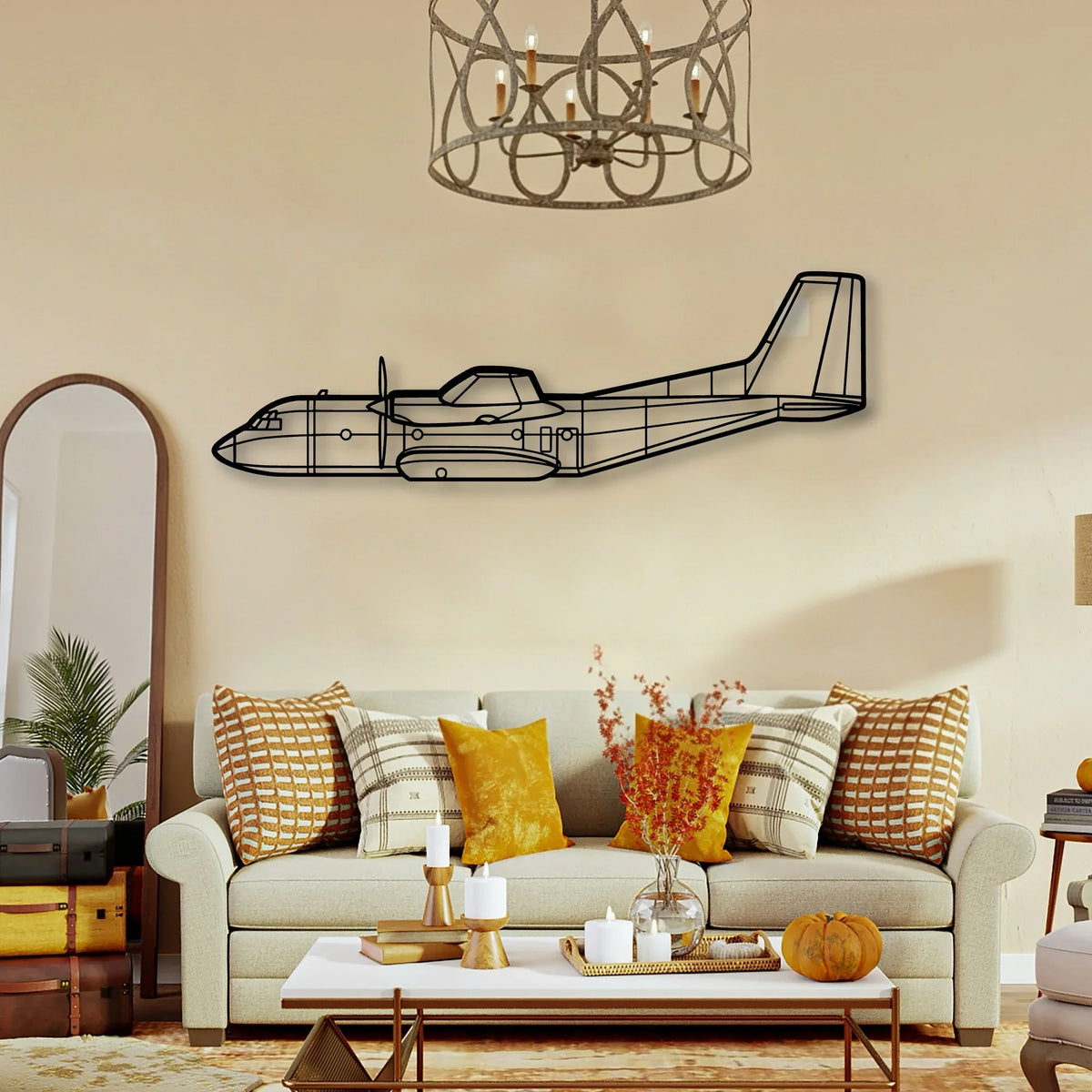 C 160 Classic Aircraft Silhouette Metal Wall Art - Tinvibe