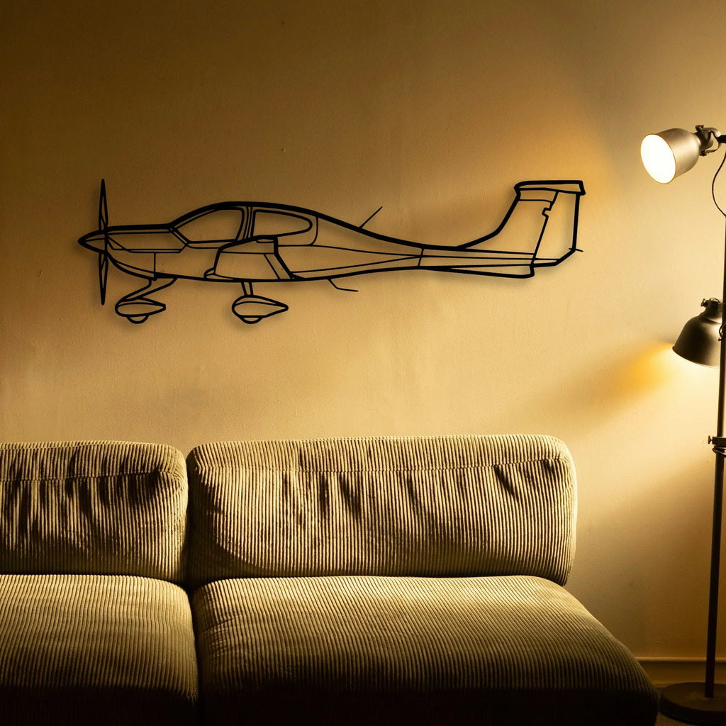 C 165 Classic Aircraft Silhouette Metal Wall Art - Tinvibe