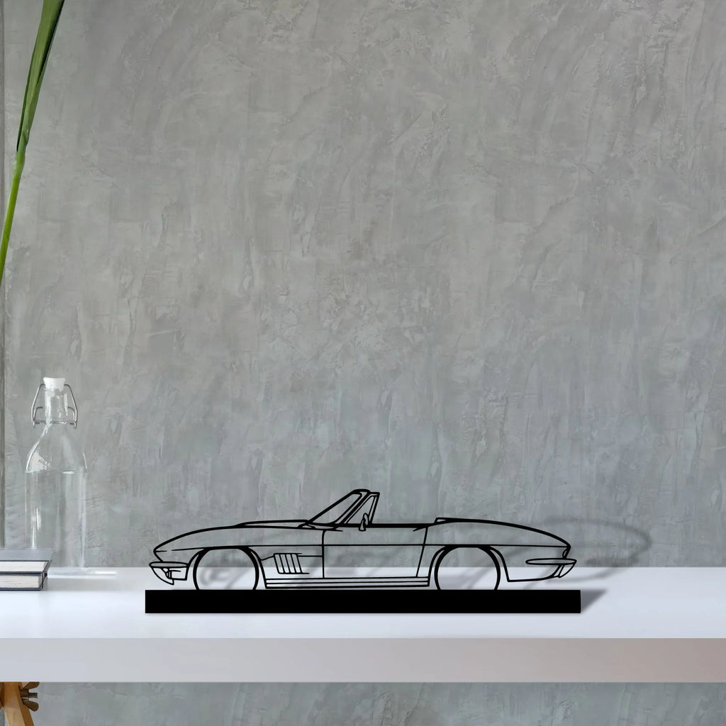c2-convertible-1967 Silhouette Metal Art Stand - Tinvibe